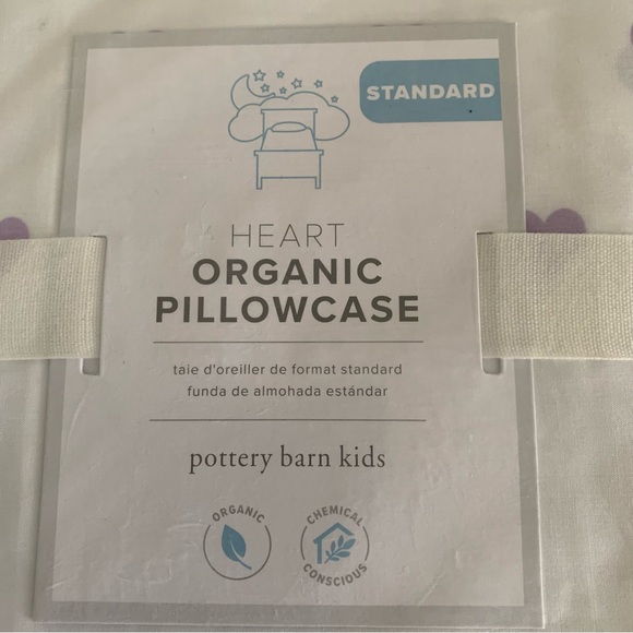 POTTERY BARNS heart organic pillowcases - Picture 5 of 6